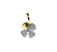 Laurenia - Anhänger Kleeblatt in Gold 333 mit Zirkonia