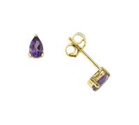 Laurenia - Ohrstecker Ohrring Amethyst Tropfen in Gold 333 poliert