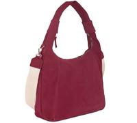 Hobo HARBOUR 2ND "Laurine", Damen, Gr. B/H/T: 34cm x 28cm x 10cm, rot, Veloursleder, Taschen Hobo, Damen Handtasche, Umhängetasche, Schultertasche mit Ziernähten (30997403-0) rot