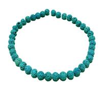 Lava Lavastein petrol Edelstein Stretch Kugel 6mm Armband Längen Wahl DisplayLength 21