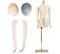 lavandeform Weibliches Kleid Modell Torso Körper Kleidung Formen, Größe 10, professionelle Kleiderform für Display und Schneiderdesign, Nähpuppe, Schaumstoffkörper zum Anstecken. (mit Armen Beige, 10)