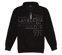 Lavecchia Herren Sweatshirt Langarm Shirt LV-2029 (Black, 7XL)