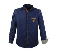 Lavecchia Modernes Herren Hemd mit Applikationen, 5XL, Navyblue