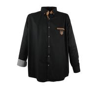 LAVECCHIA trendiges Herren Hemd Große Größen Schwarz, Größe:6XL