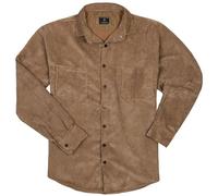 Lavecchia Übergrößen Cordhemd Hemd Herren Langarm Langarmhemd Freizeit LV-5578 (Beige-Camel, 3XL)