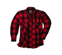 Lavecchia Übergrößen Flanellhemd Hemd Herren Langarm Langarmhemd Freizeit LV-262 (Rot-Schwarz, 3XL)