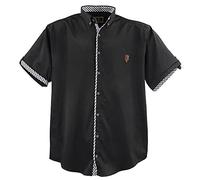 Lavecchia Übergrößen Hemd Herren Kurzarm Kurzarmhemd Freizeit 9003A (Schwarz, 5XL)