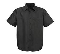 Lavecchia Übergrößen Hemd Herren Kurzarm Kurzarmhemd Freizeit Hka-14 (Schwarz, 7XL)