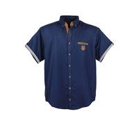 Lavecchia Übergrößen Herren Kurzarmhemd Freizeit Hemd 1128 (Navy, 4XL)