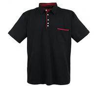 Lavecchia Übergrössen ! Hippes Polo-Shirt Kurzarm Schwarz 4XL