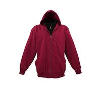Lavecchia Übergrößen Kapuzenpullover Kapuzenjacke Hoodie Sweatshirt Pullover Herren Sweatjacke LV-109 (Bordeaux/Schwarz, 4XL)