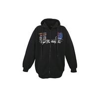 Lavecchia Übergrößen Kapuzenpullover Kapuzenjacke Hoodie Sweatshirt Pullover Herren Sweatjacke LV-612 (Schwarz, 3XL)