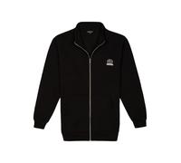 Lavecchia Übergrößen Sweatjacke mit Stehkragen Herren Sweatshirt Pullover LV-2027 (Schwarz, 5XL)