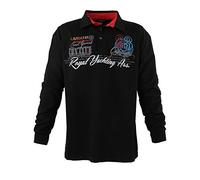 Lavecchia Übergrößen Sweatshirt Herren Langarmshirt Langarm Polo Shirt Poloshirt LV-2024 (Schwarz, 8XL)