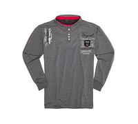 Lavecchia Übergrößen Sweatshirt Herren Langarmshirt Langarm Polo Shirt Poloshirt LV-2025 (Anthrazit, 5XL)