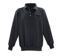 Lavecchia Übergrößen Sweatshirt Herren Langarmshirt Langarm Polo Shirt Poloshirt LV-705S (Anthrazit, 3XL)