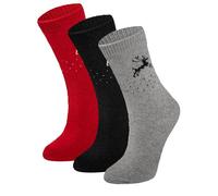 lavendel Damen Wollsocken Feinstrick - Öko-Tex Zertifiziert - Warm Feuchtigkeitsregulierend Geruchsfrei - Natürliche Merinowolle Socken - Mix-3-36/40