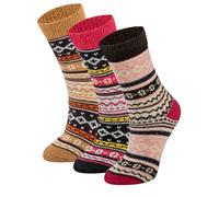 lavendel Damen Wollsocken Feinstrick - Öko-Tex Zertifiziert - Warm Feuchtigkeitsregulierend Geruchsfrei - Natürliche Merinowolle Socken - Mix-1-36/40