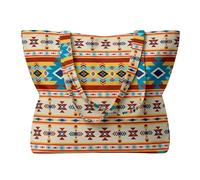 lavendel Tote Bag aus 100% Baumwolle - Digitale Premium-Drucke, 8 moderne Designs, OEKO-TEX Standard 100, mit Innenfach - Wiederverwendbare Einkaufstasche für Alltag & Shopping (Southwest Geo)