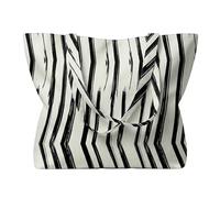 lavendel Tote Bag aus 100% Baumwolle - Digitale Premium-Drucke, 8 moderne Designs, OEKO-TEX Standard 100, mit Innenfach - Wiederverwendbare Einkaufstasche für Alltag & Shopping (Mono Lines)