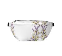 Lavendel und Gänseblümchen Druck große Outdoor Sport Gürteltasche, Crossbody Hüfttasche für Frauen Männer Reise Workout Gürteltasche