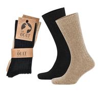 lavendel Warme Wollsocken aus Merino und Kaschmir, 2 Paar, Atmungsaktive, Geruchsneutrale, Weich, Kaschmir Socken (DE/NL/SE/PL, Numerisch, 39, 42, Regular, Regular, Schwarz&Beige)