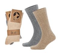 lavendel Warme Wollsocken aus Merino und Kaschmir, 2 Paar, Atmungsaktive, Geruchsneutrale, Weich, Kaschmir Socken (DE/NL/SE/PL, Numerisch, 35, 38, Regular, Regular, Beige&Grau)