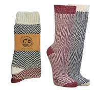 lavendel Warme Wollsocken mit Alpaka-Wolle - 2 Paar Thermosocken mit Verstärkter Ferse und Zehe - Atmungsaktive Wintersocken aus Schurwolle - Mix-1-39-42