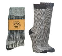 lavendel Warme Wollsocken mit Alpaka-Wolle - 2 Paar Thermosocken mit Verstärkter Ferse und Zehe - Atmungsaktive Wintersocken aus Schurwolle - Mix-2-39-42