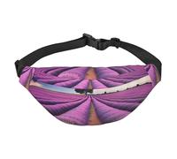 Lavender fields Gürteltasche für Damen und Herren, modische Hüfttasche, Crossbody-Tasche, Geldbörse, Hüfttasche mit verstellbarem Riemen, wasserdichte Brusttasche für Reisen, Wandern, Sport, Schwarz,