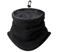 Lawen Creative Winter Outdoor Radfahren Schlauchschal, Extra Große Thick Fleece Warmen Halswärmer winddicht Gesicht Schild Rocker Vlies Hals Abdeckung (Schwarz L)