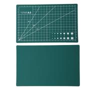 Lawnoval Doppelseitiges Schneidematte für A2///für A5, 3 mm dick für PP-Bastelmatte mit für doppelseitiges Lineal für Skala, rutschfest & waschbar, grün/schwarz für A5 grün