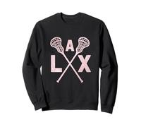 LAX Girly Fancy Head Damenschläger, gekreuzte Lacrosse-Schuhe, gekreuzte Lacrosse-Schläger Sweatshirt