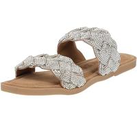 Lazamani Pantolette für Damen, silber, Gr. 38 EU