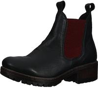Lazamani Stiefelette Leder/Textil Schwarz/Rot