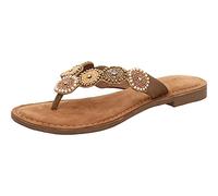 Damen Zehentrenner 75.451 Beige Braun - Gr. - 37
