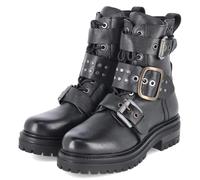 LAZAMANI Biker Boots ABBY - Gr. 38 - Schwarz - Glattleder