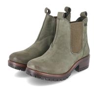 LAZAMANI Chelsea Boots LIA - Gr. 39 - Grün - Leder & Textil