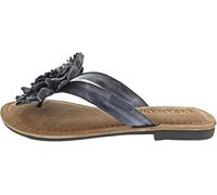 Lazamani Dalia Damen Leder-Zehentrenner Black Größe 42