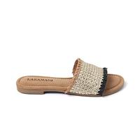 Lazamani Damen Pantoletten 33.486 Gold Black (eu_Footwear_Size_System, Adult, Numeric, medium, Numeric_38)