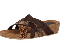 LAZAMANI Damen Pantoletten modische Sommer-Schuhe Zehen-Trenner 75.715 Braun 40