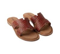 Pantolette LAZAMANI "Lazamani Pantoletten Leder", Damen, Gr. 38, braun (tan), Leder, Schuhe Pantolette (55860647-38)