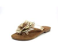 Lazamani Zehensteg-Sandalen LA33518 Damen Gold Größe 38