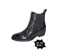 Lazamani Leder-Chelsea-Boots in Schwarz - Größe 39 | Stiefeletten
