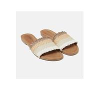 Lazamani Leder-Pantoletten in Beige - Größe 36 | Damen Pantoletten