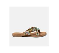 Lazamani Leder-Pantoletten in Bunt - Größe 42 | Damen Pantoletten