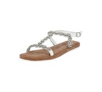 Lazamani Sandalen Leder/Textil Weiß Kombi - 41