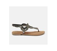 Lazamani Leder-Zehensandalen in Silber - Größe 39 | Damen Sandalen