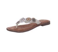 Lazamani Pantolette 75.451 Zehensteg Leder Off-White/Beige bis 30 mm Absatz Damen Größe 40