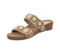 Lazamani Pantoletten für Damen aus Italien, Spanien und Portugal für Damen, beige, Größe 42 EU